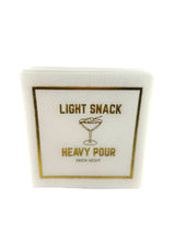 Maven Home Linen-Feel Cocktail Napkins, Light Snack Heavy Pour - view 06