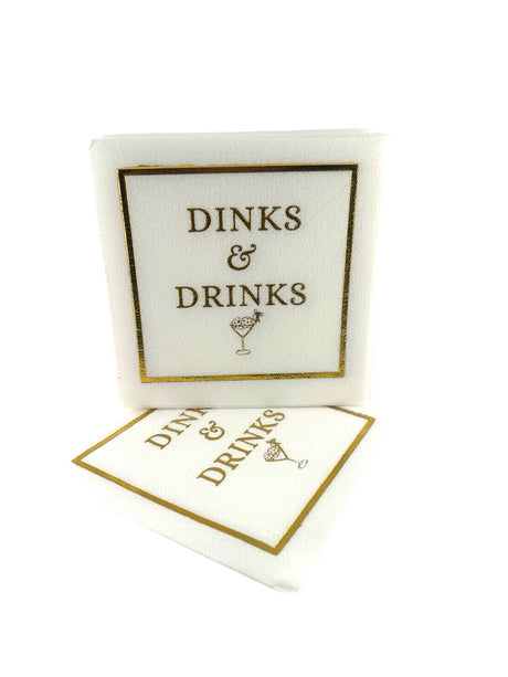 Maven Home Linen-Feel Cocktail Napkins, Dinks & Drinks - view 07