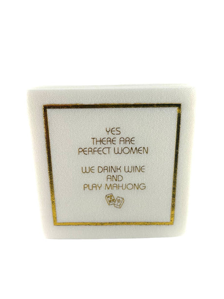 Maven Home Linen-Feel Cocktail Napkins, Perfect Women Drink Wine and Play Mahjong - view 07