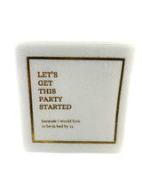 Linen-Feel Cocktail Napkins, Let's Get This Party Started by 11 - alternate view