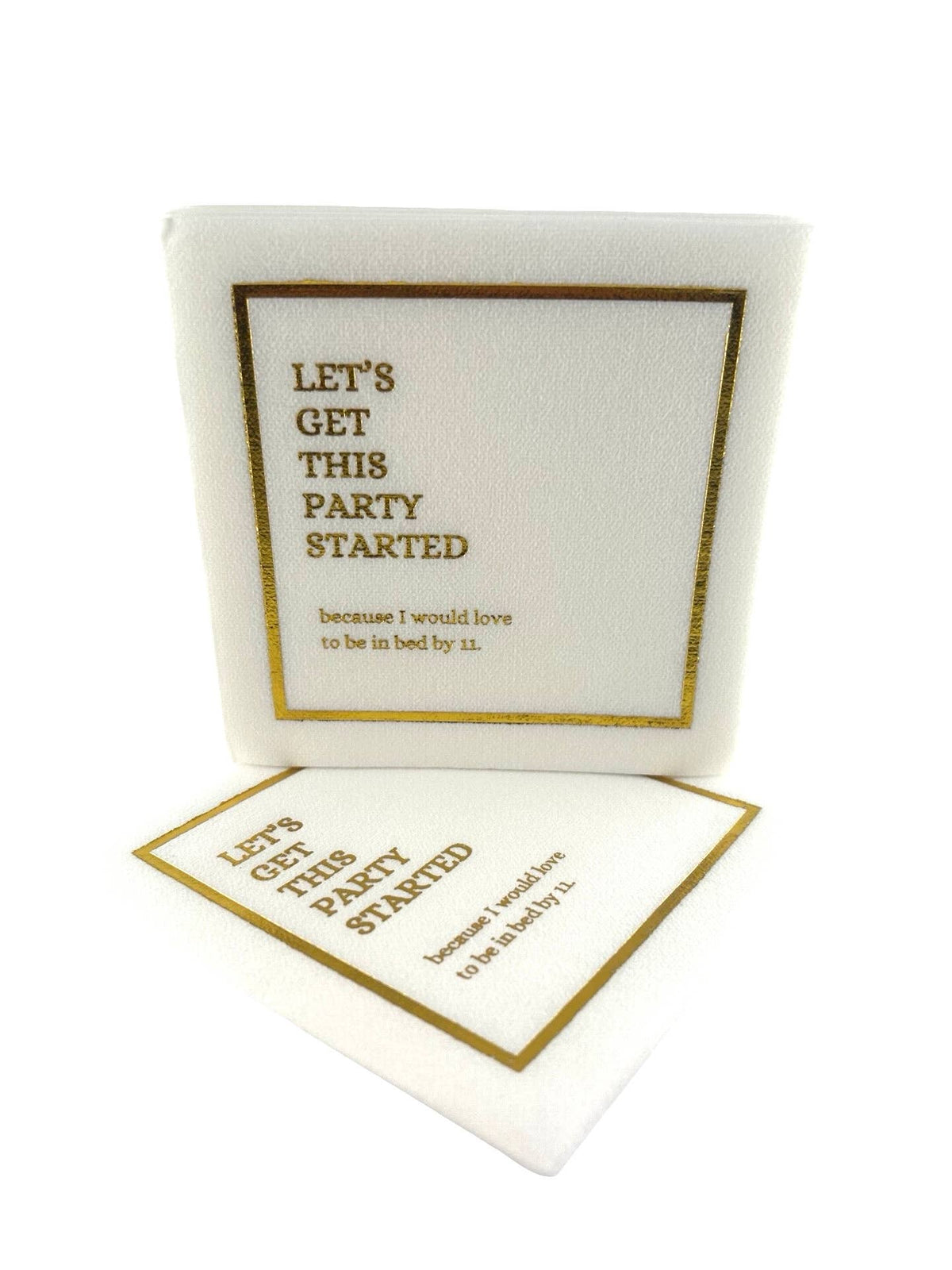 Maven Home Linen-Feel Cocktail Napkins, Let's Get This Party Started by 11 - view 04