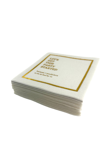 Maven Home Linen-Feel Cocktail Napkins, Let's Get This Party Started by 11 - view 05