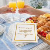 Maven Home Linen-Feel Cocktail Napkins, Secret to Aging Well: Coffee and Cocktails - view 03