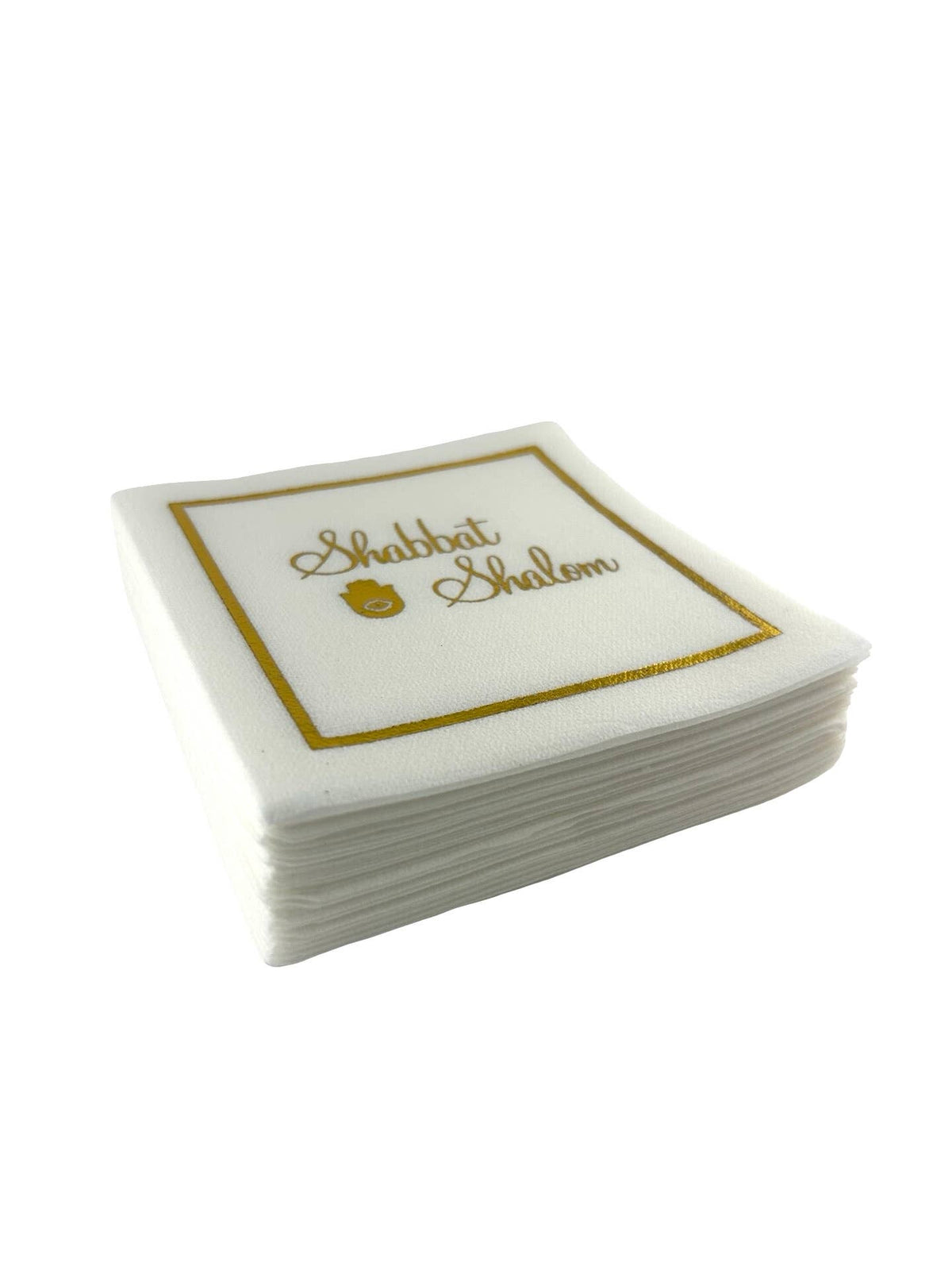 Maven Home Linen-Feel Cocktail Napkins, Shabbat Shalom - view 03
