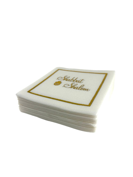 Maven Home Linen-Feel Cocktail Napkins, Shabbat Shalom - view 04