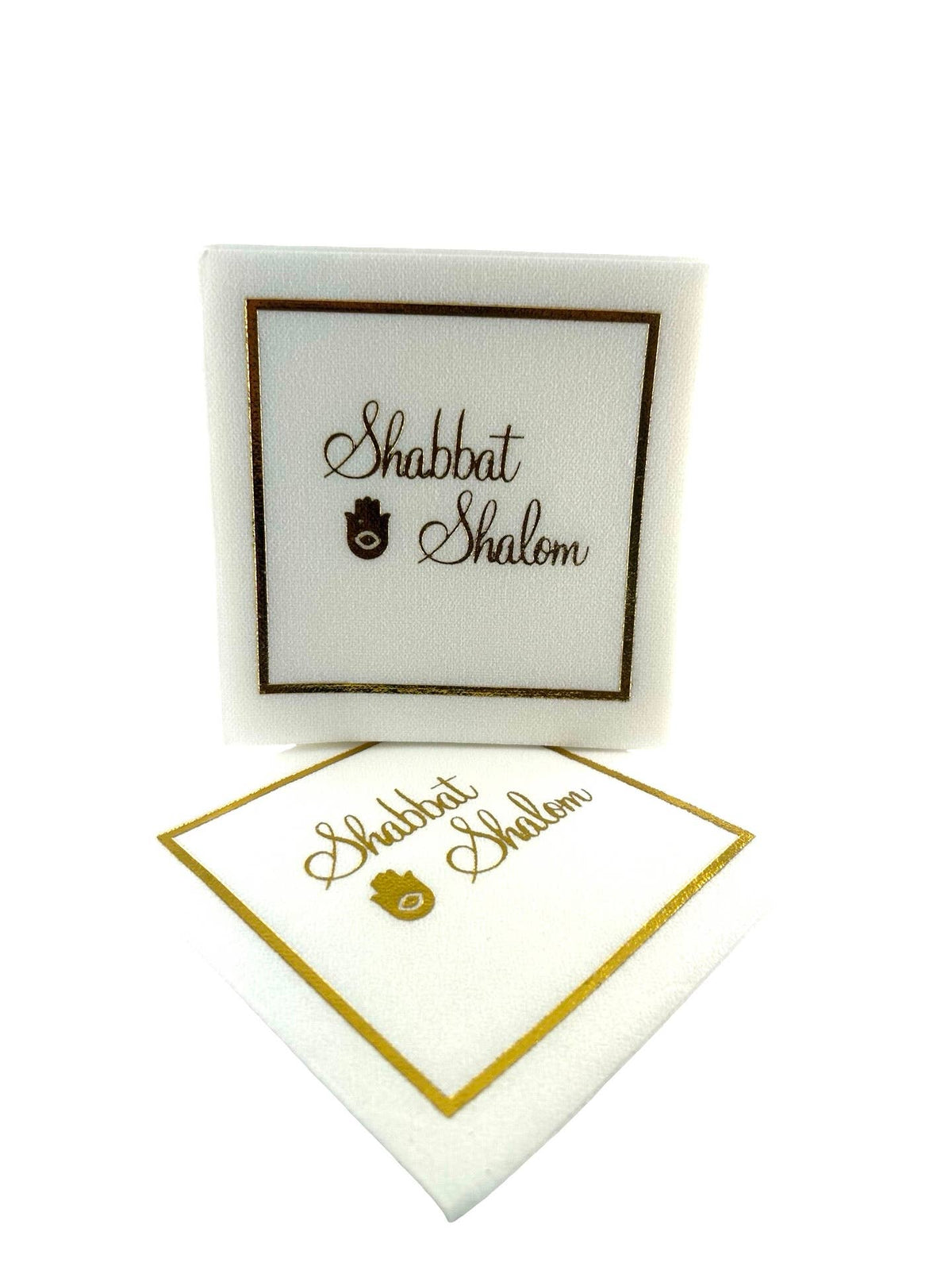 Maven Home Linen-Feel Cocktail Napkins, Shabbat Shalom - view 05