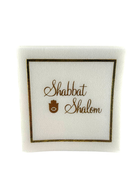 Maven Home Linen-Feel Cocktail Napkins, Shabbat Shalom - view 06