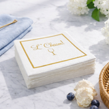 Linen-Feel Cocktail Napkins, L'Chaim