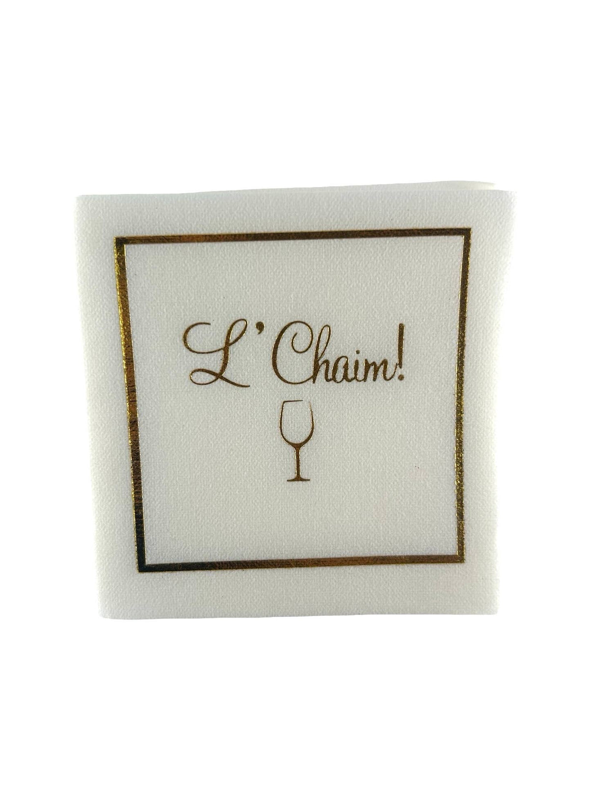 Maven Home Linen-Feel Cocktail Napkins, L'Chaim - view 07