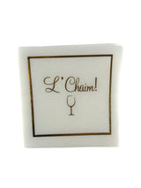 Maven Home Linen-Feel Cocktail Napkins, L'Chaim - view 07