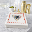 Linen-Feel Cocktail Napkins, Ahava Heart