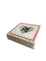 Maven Home Linen-Feel Cocktail Napkins, Ahava Heart - view 04