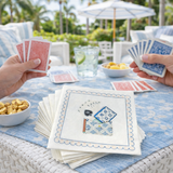 Maven Home Linen-Feel Cocktail Napkins, Card Game - view 03