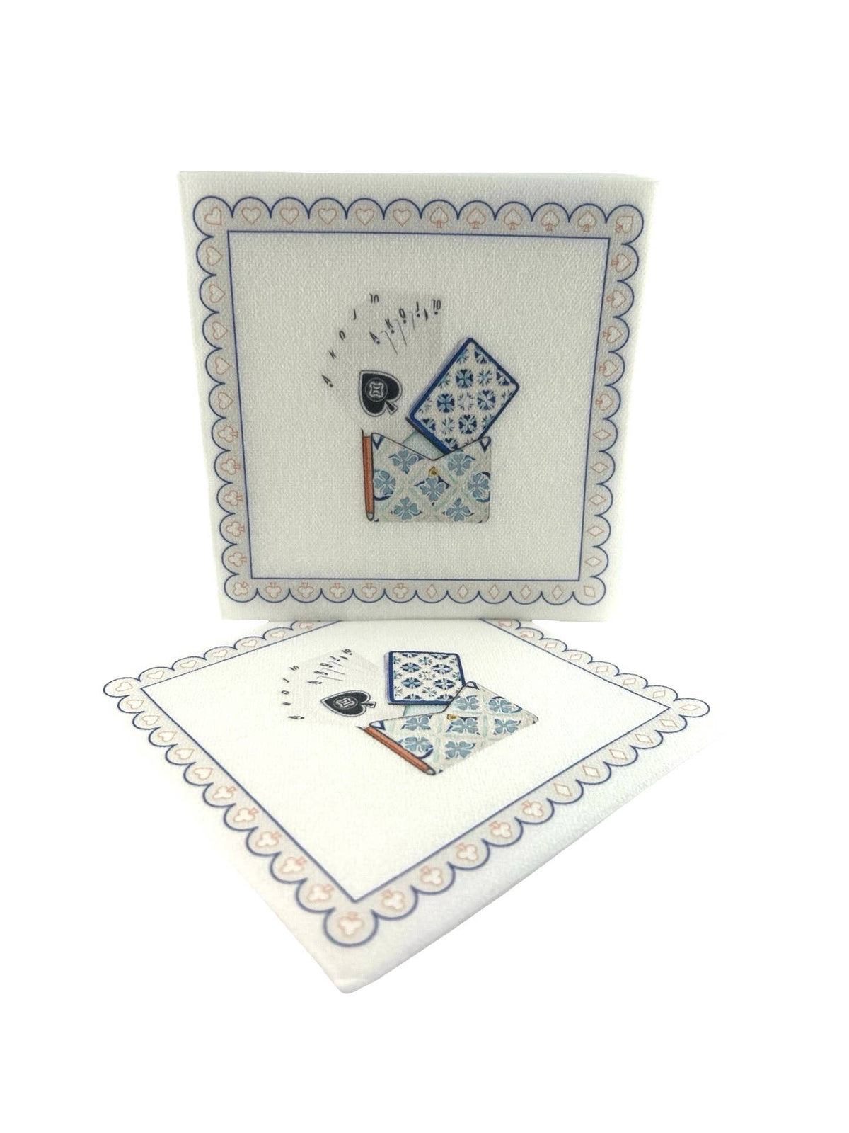 Maven Home Linen-Feel Cocktail Napkins, Card Game - view 04