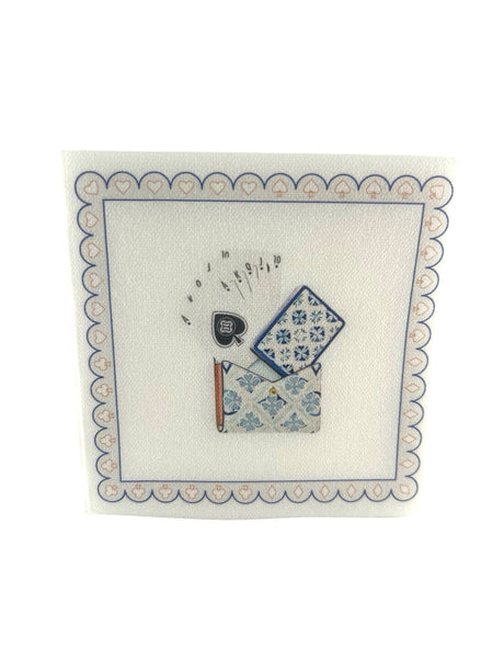 Maven Home Linen-Feel Cocktail Napkins, Card Game - view 05
