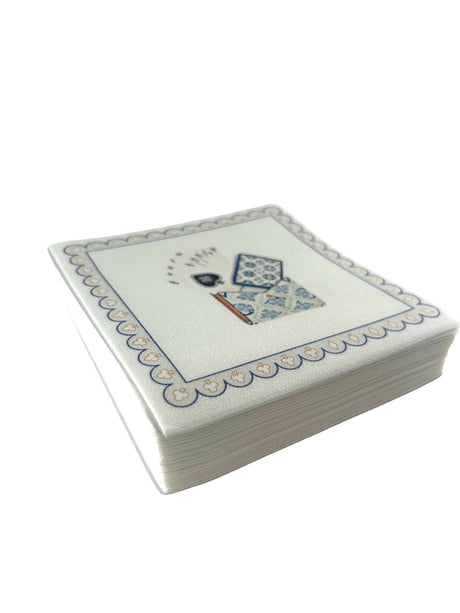 Maven Home Linen-Feel Cocktail Napkins, Card Game - view 07