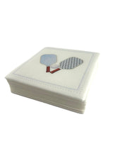 Pickleball linen-feel paper cocktail napkins for entertaining