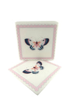 Maven Home Linen-Feel Cocktail Napkins, Pink Butterfly - view 06