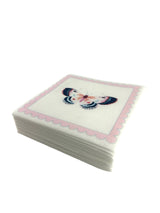 Maven Home Linen-Feel Cocktail Napkins, Pink Butterfly - view 09