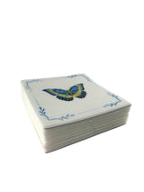 Maven Home Linen-Feel Cocktail Napkins, Blue Butterfly - view 05