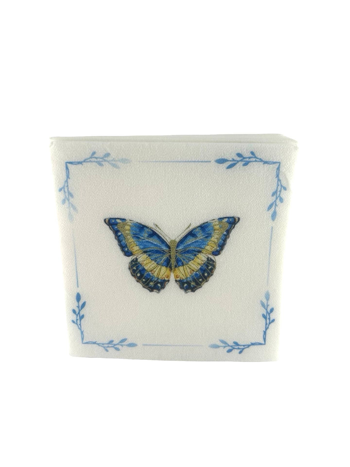 Maven Home Linen-Feel Cocktail Napkins, Blue Butterfly - view 07