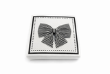 Maven Home Linen-Feel Cocktail Napkins, Black Bow - view 07
