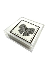 Maven Home Linen-Feel Cocktail Napkins, Black Bow - view 11