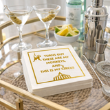 Linen-Feel Cocktail Napkins, These Are My Monkeys and This Is My Circus - alternate view