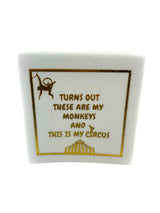 Maven Home Linen-Feel Cocktail Napkins, These Are My Monkeys and This Is My Circus - view 05