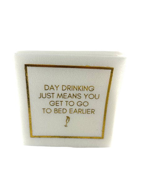 Maven Home Linen-Feel Cocktail Napkins, Day Drinking - view 07