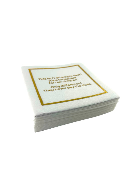 Maven Home Linen-Feel Cocktail Napkins, Empty Nest Timeshare - view 03