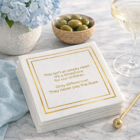 Maven Home Linen-Feel Cocktail Napkins, Empty Nest Timeshare - view 07