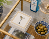 Linen-Feel Cocktail Napkins, Classic Martini