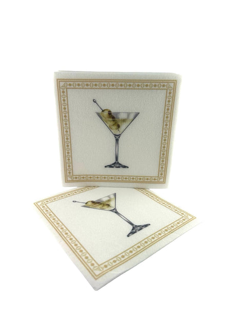 Maven Home Linen-Feel Cocktail Napkins, Classic Martini - view 05