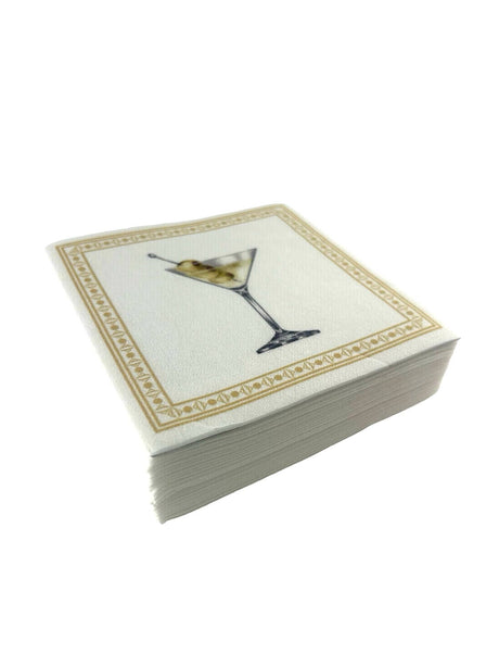 Maven Home Linen-Feel Cocktail Napkins, Classic Martini - view 08