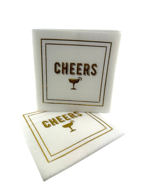 Maven Home Linen-Feel Cocktail Napkins, Cheers - view 06