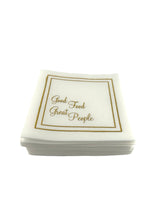 Linen-Feel Cocktail Napkins, Good Food Great People - alternate view