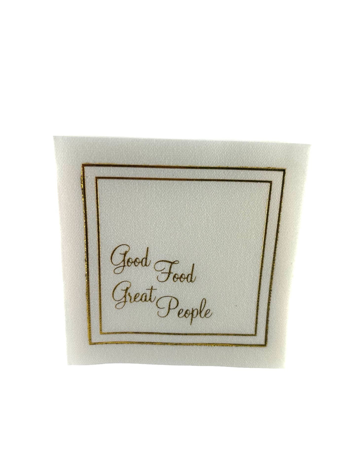 Maven Home Linen-Feel Cocktail Napkins, Good Food Great People - view 04