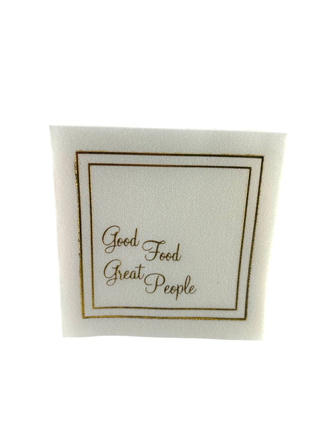 Maven Home Linen-Feel Cocktail Napkins, Good Food Great People - view 04