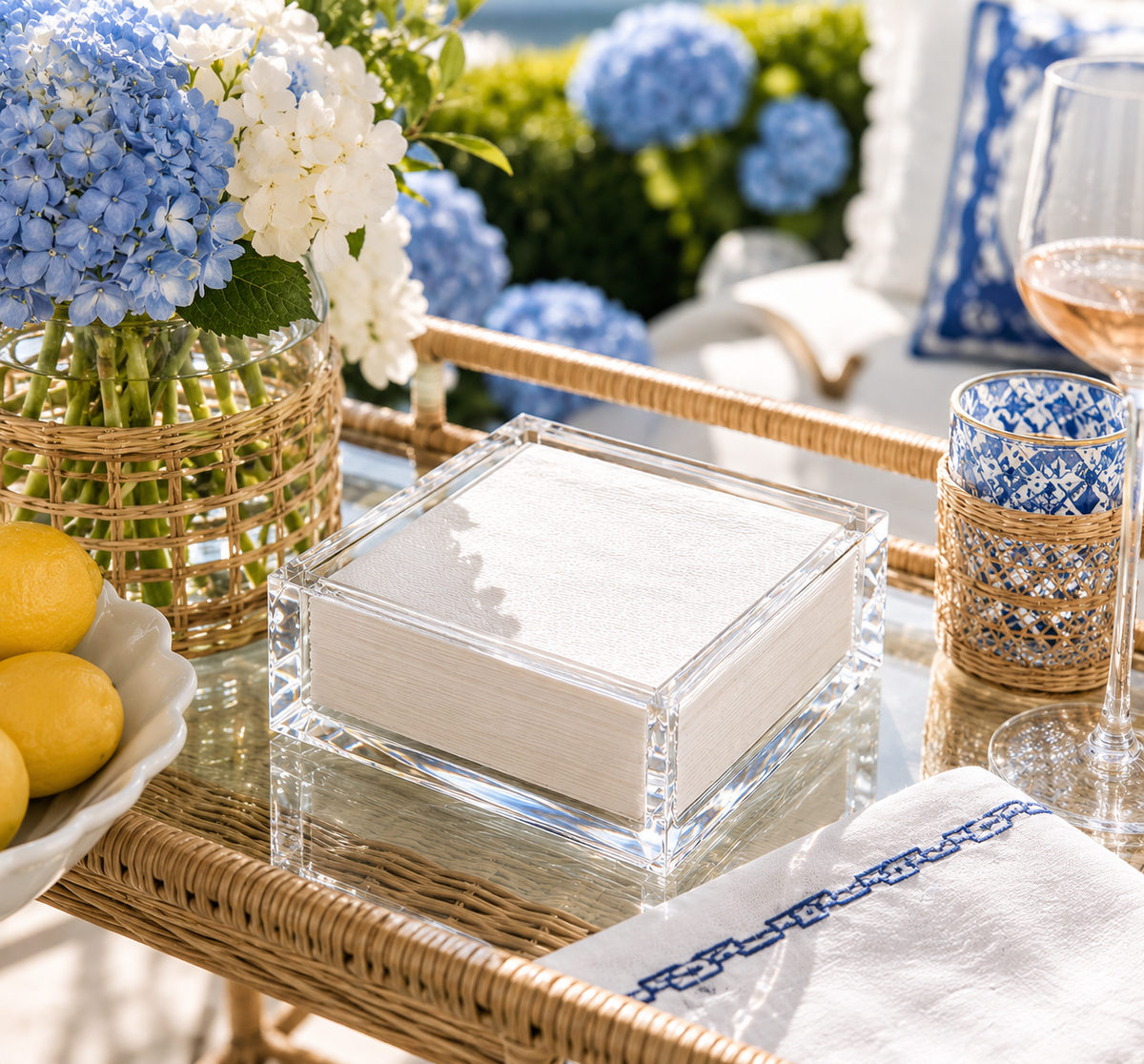 Clear Acrylic Cocktail Napkin Holder, Classic 6 Inch — Maven Home