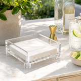 Maven Home Cube Feet clear acrylic cocktail napkin holder