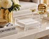 Clear Acrylic Cocktail Napkin Holder, Cube Feet - view 03
