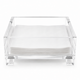 Clear Acrylic Cocktail Napkin Holder, Cube Feet - view 04