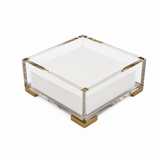 Maven Home Brass Corners clear acrylic cocktail napkin holder alternate view