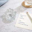Maven Home Clear Hamsa acrylic napkin weight