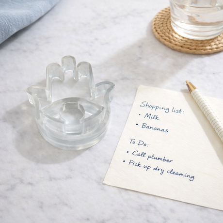 Maven Home Clear Hamsa acrylic napkin weight