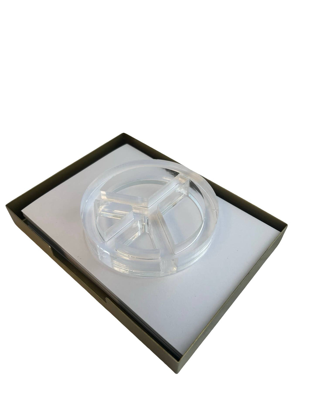 Maven Home Clear Peace acrylic napkin weight alternate view