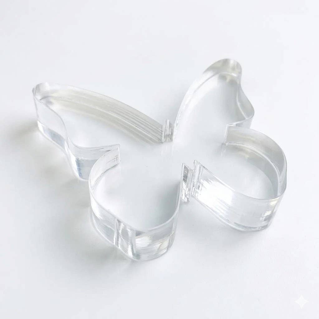 Maven Home Clear Butterfly acrylic napkin weight alternate view