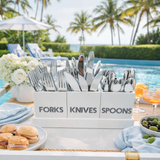 Modern Acrylic Flatware Caddy, White - view 03