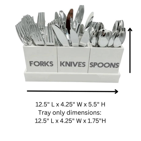 Modern Acrylic Flatware Caddy, White - view 09